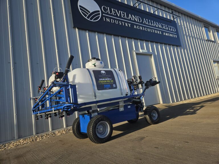 Cleveland Stadium Pro pedestrian sprayer outside the Cleveland Alliances building